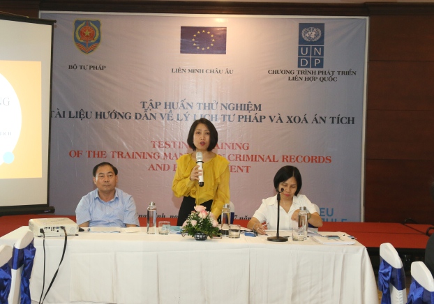 Tập huấn thử nghiệm giảng viên nguồn về Lý lịch tư pháp và xoá án tích